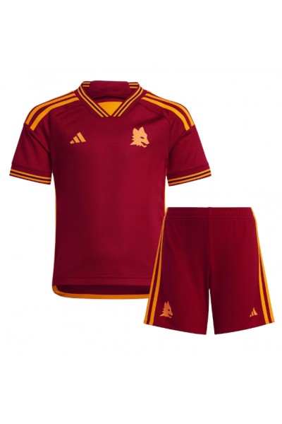 Fotbalové Dres AS Roma Dětské Domácí Oblečení 2023-24 Krátký Rukáv (+ trenýrky)